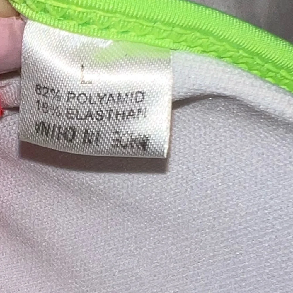 Colorful Bikini Top Multicolor Swim Top Size L